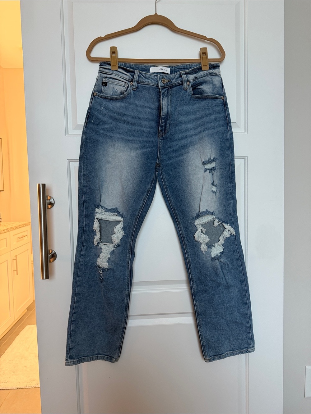 KanCan Distressed Medium Blue Ripped Jeans